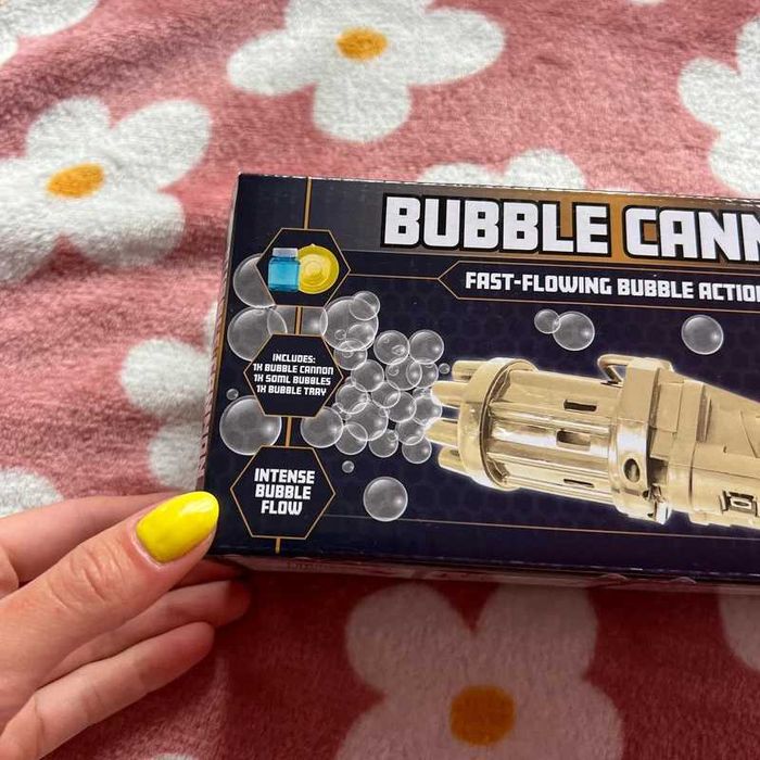 bubble cannon mały pistolet do baniek bańki mydlane kolor złoty
