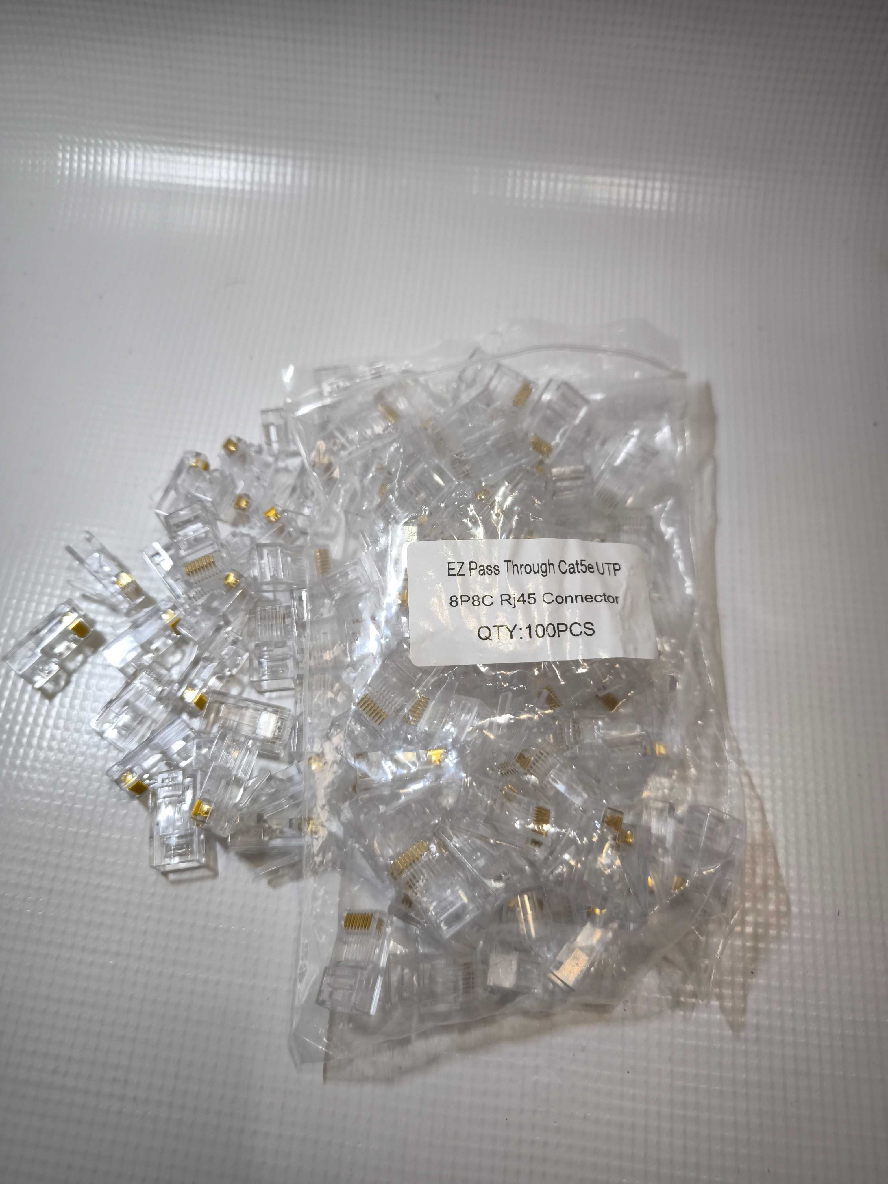 Końcówki RJ45kat5e przelotowe zaciskarka RJ45 Ściągacz izolacji tester