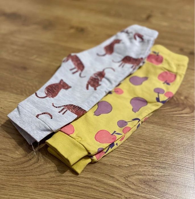 Spodnie niemowlęce 2-pack Cool Club 74 cm | kolorowe, wiśnie, tygrysy