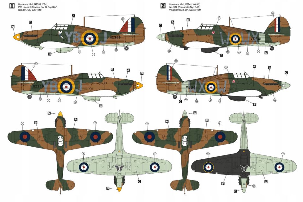Samolot Hawker Hurricane Mk.Ia model 48013 Hobby 2000