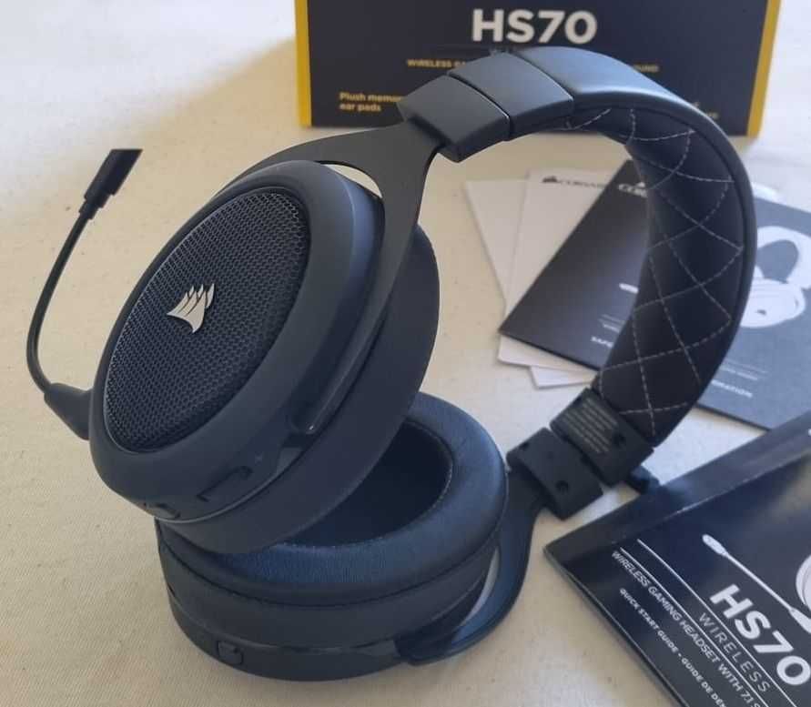 Słuchawki Corsair HS70 WIRELESS Gamingowe - jak nowe !!!