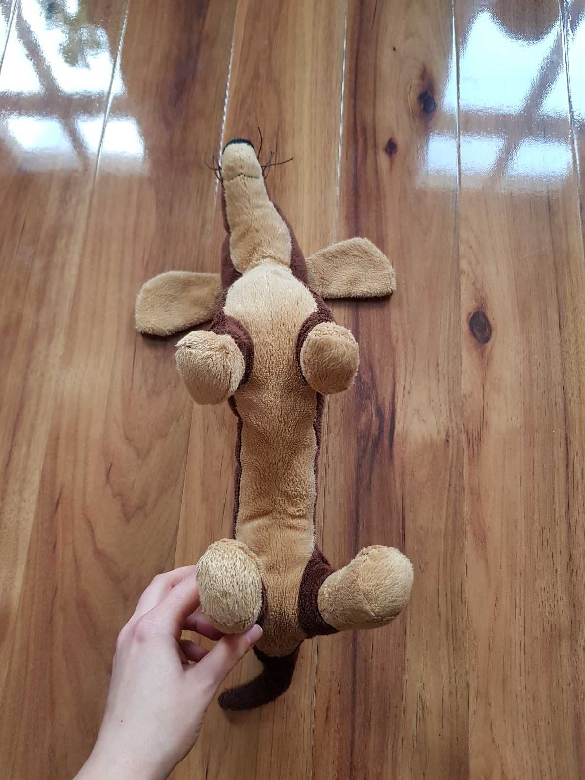 Pluszowy jamnik IKEA Smaslug pies brązowy piesek zabawka  maskotka
