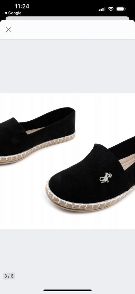 Espadryle damskie czarne r.37