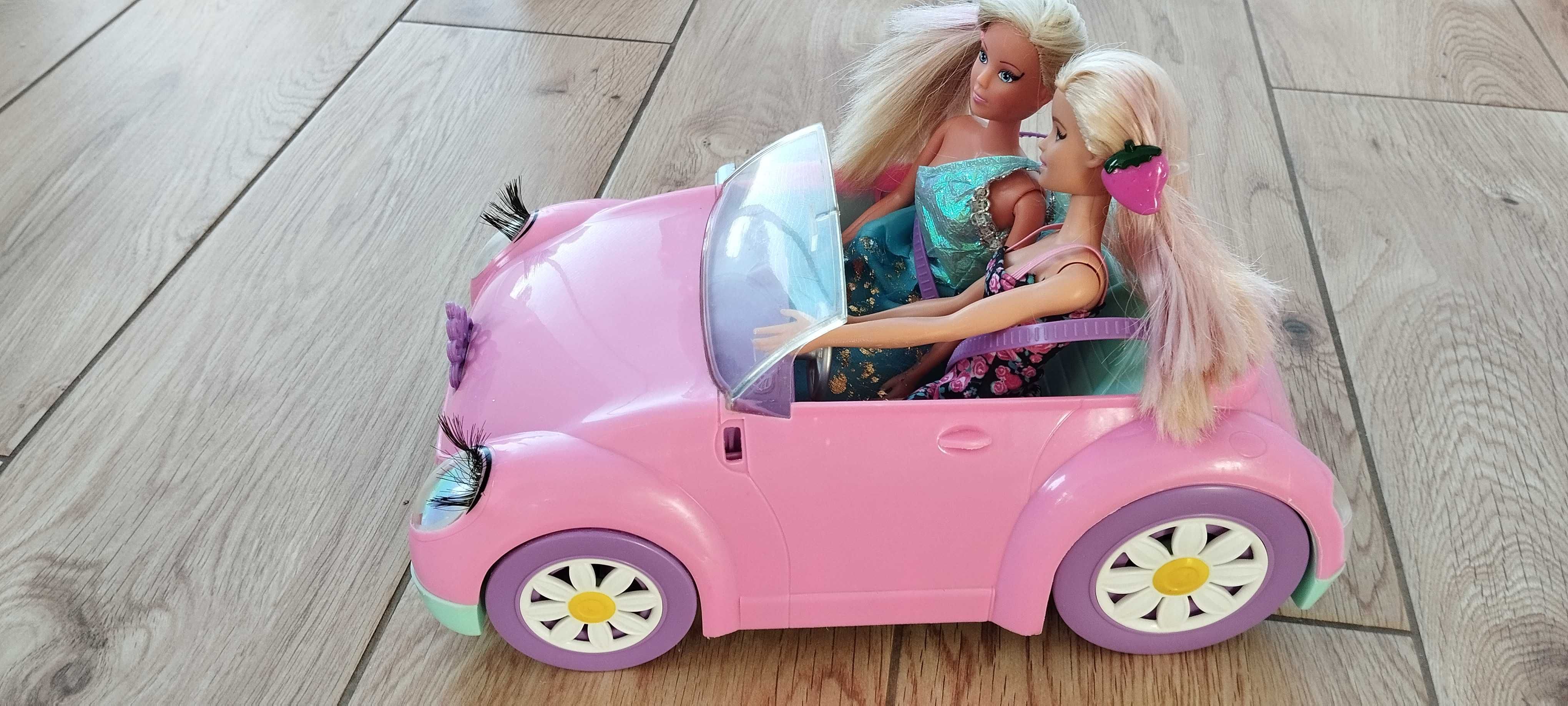 Lalki Barbie w aucie  plus sukienka i wózek