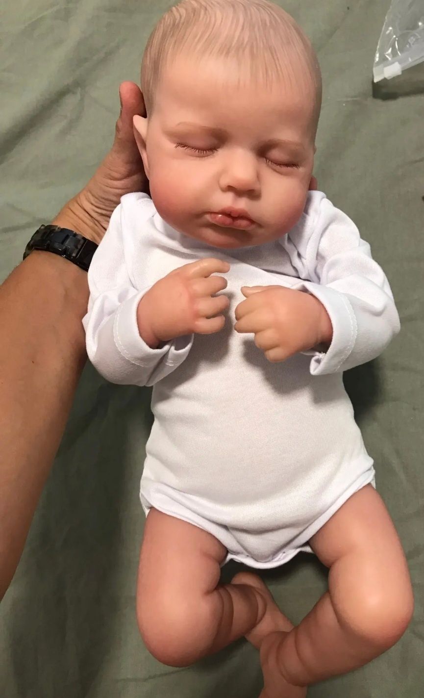 Realistyczna lalka typu Reborn śpiący bobas duża 50cm nowa prezent