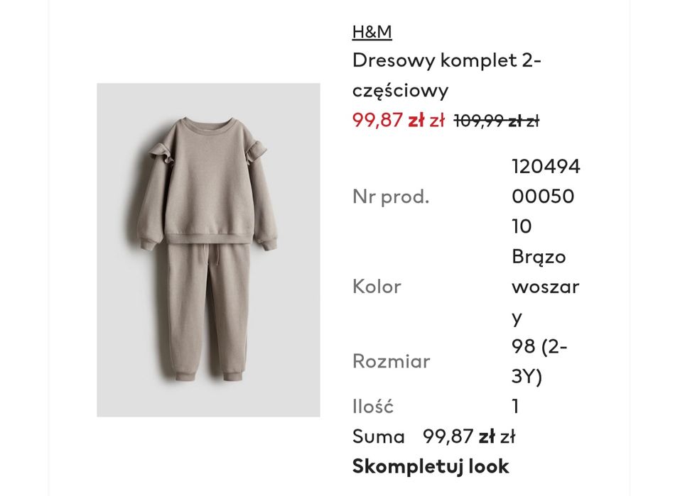 Dres, komplet H&M