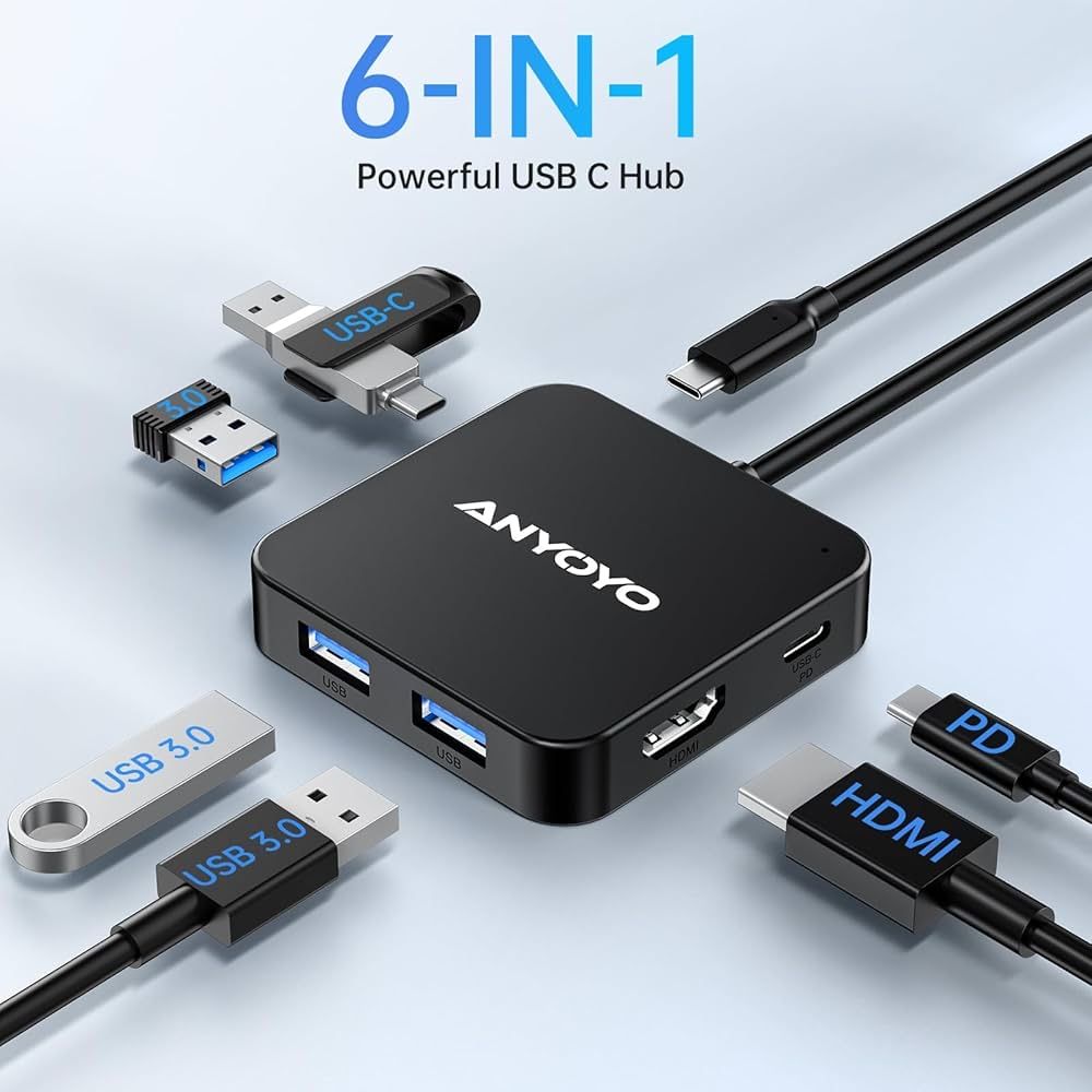Adapter USB C HDMI z 4K 30Hz 6w1