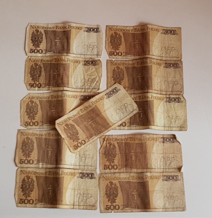 Banknoty PRL 500zl.