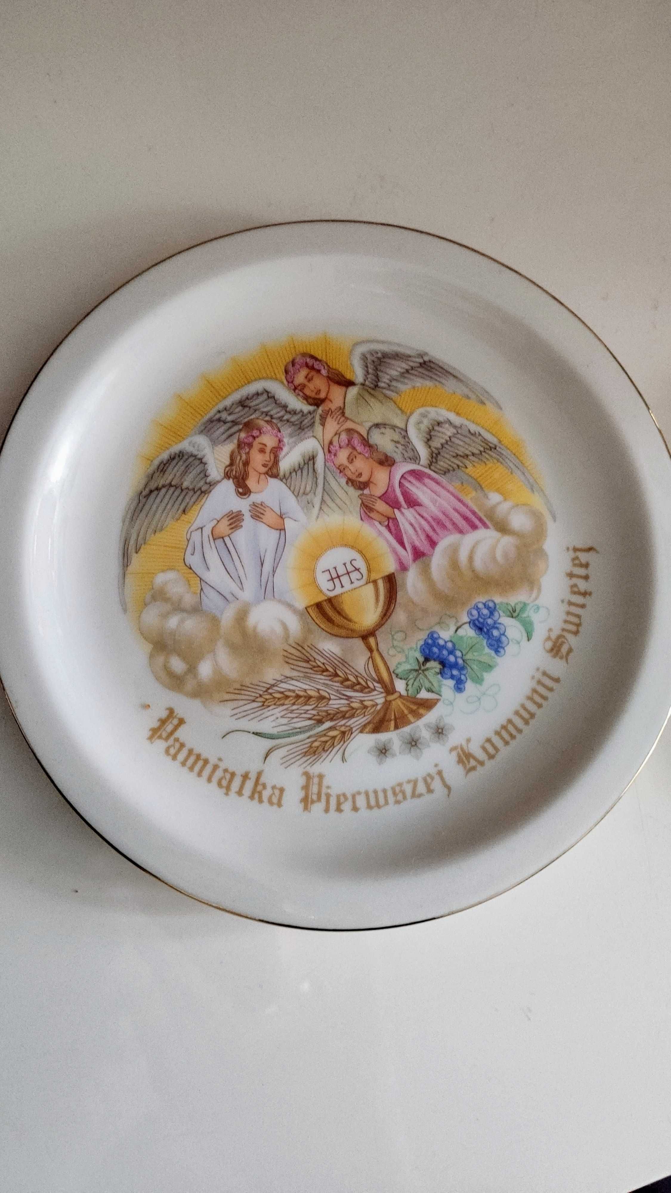 3—części, porcelana Wawel, komplet I Komunia Św. *pamiątka×