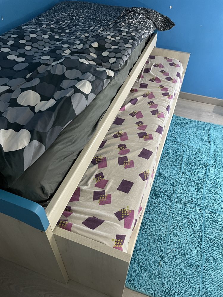 Cama dupla gavetão com gavetas de arrumação