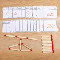 Układanka zapałki matematyczna Montessori