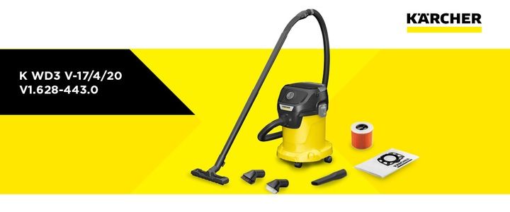 Odkurzacz Przemysłowy Karcher K Wd3 1.628-443.0 Mocny Na Sucho I Mokro
