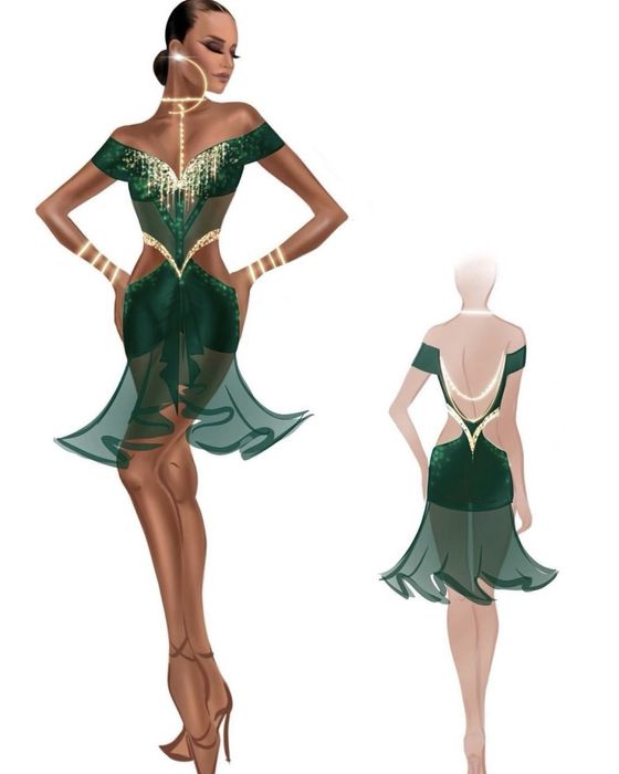 Латина бальна сукня