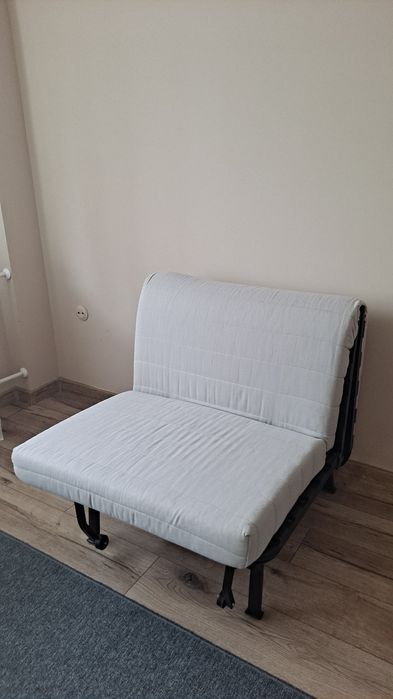 Ikea Lycksele fotele rozkładane j. szary kolor