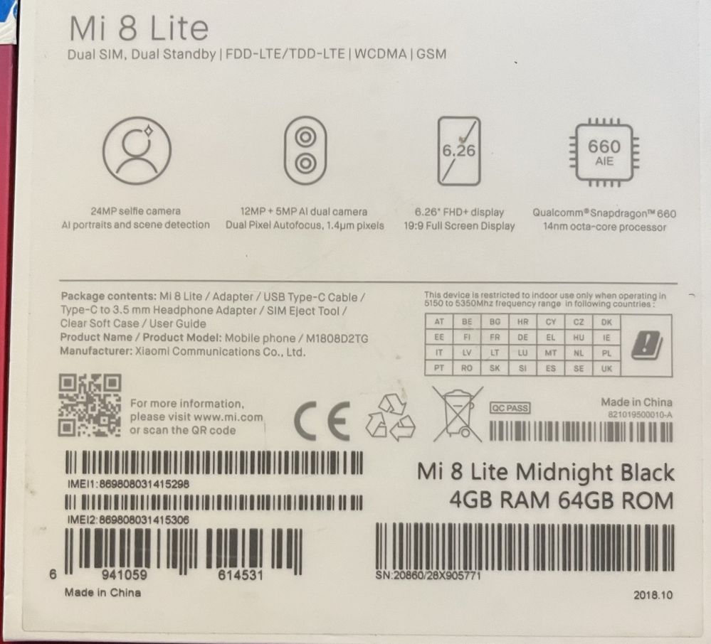 Xiaomi Mi 8 Lite