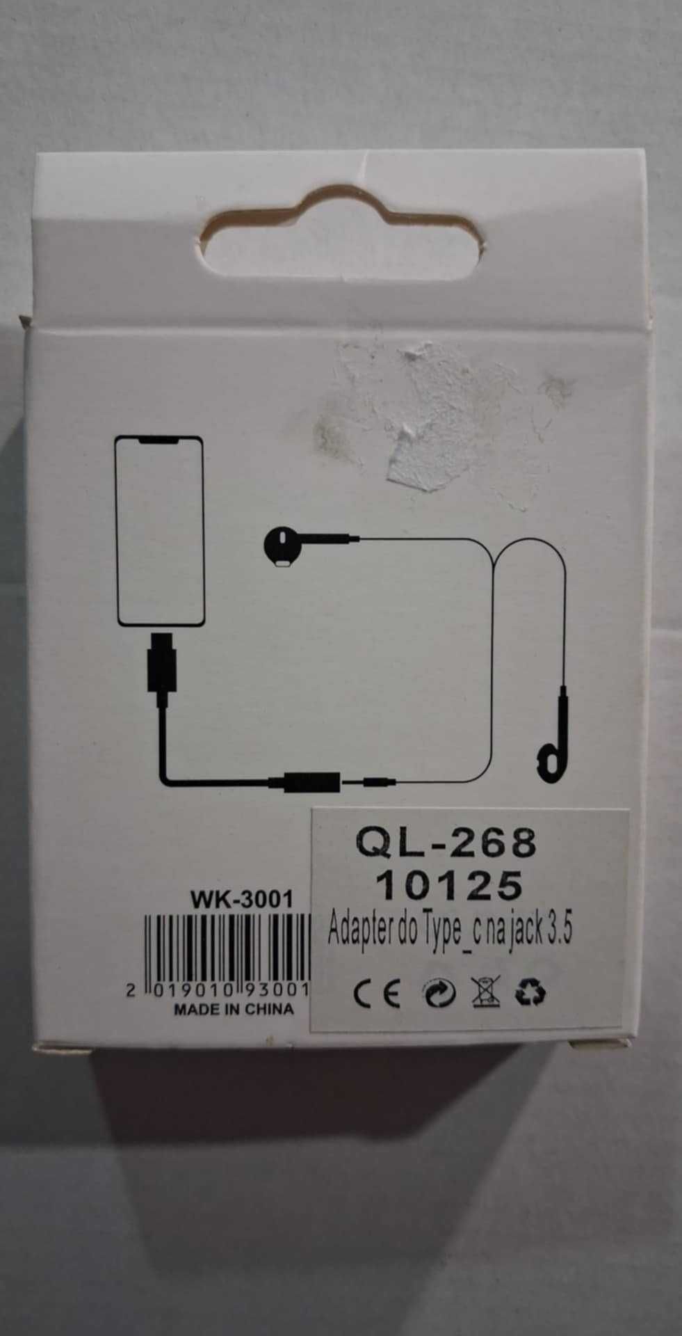 Adapter z USB Typ C na jack 3,5mm z Typ C na słuchawki