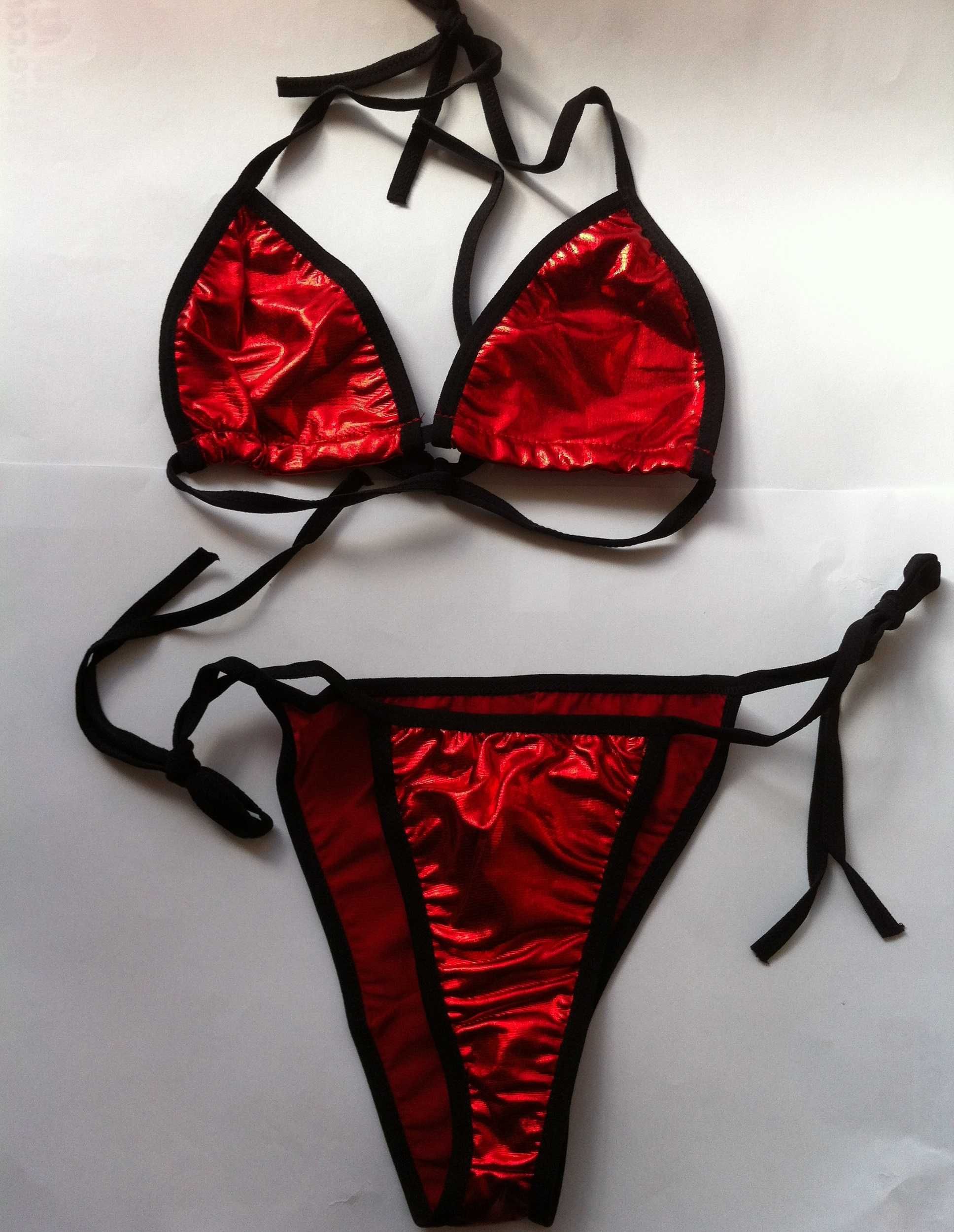 Bikini vermelho e preto tamanho único Novo
