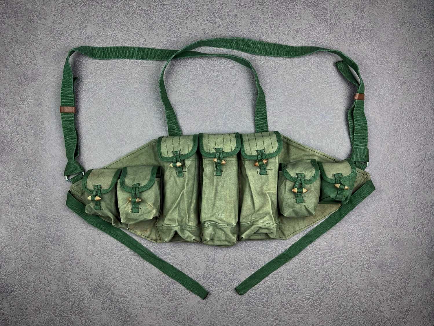 Kamizelka chicom do AK oryginał Wietnam Vietcong stanik chest rig