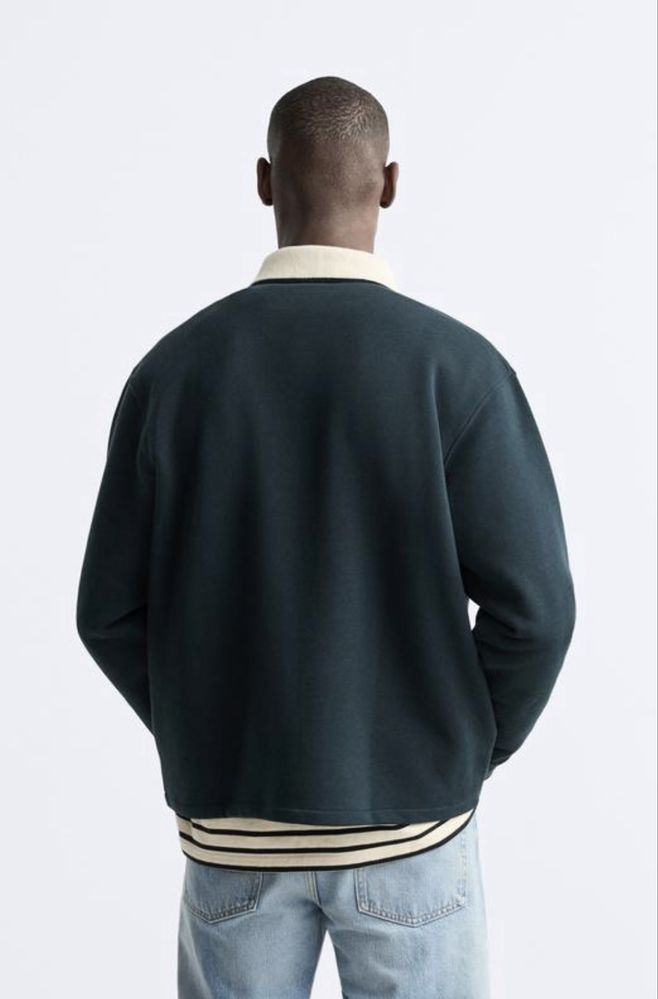 Чоловічий кардиган Zara XL темно зеленого кольору