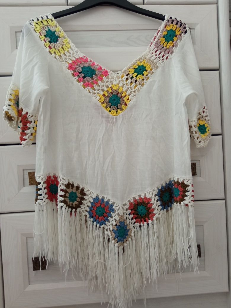 Boho bluzka tunika ,narzutka plaża