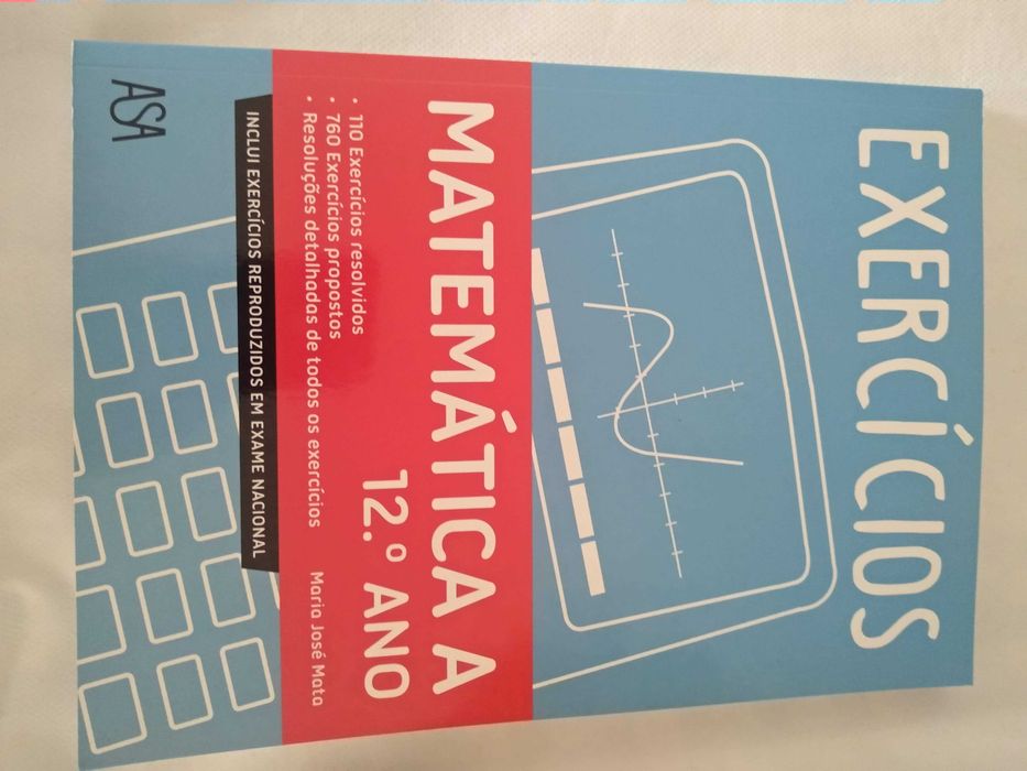 Livro de Exercícios de Matemática A - 12º Ano - Maria José Mata - NOVO