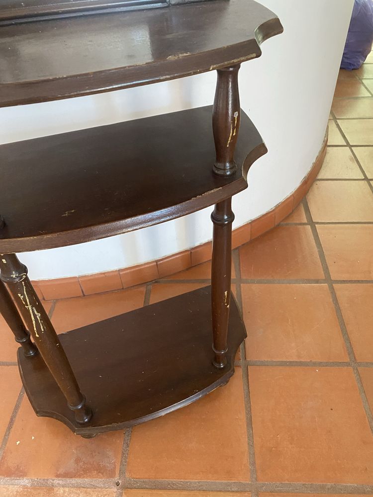 Estante com espelho/ tocador