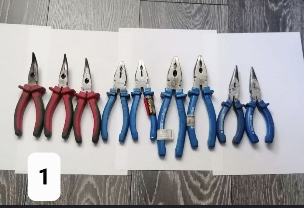 Ручной инструмент, Плоскогубцы, отвёртки, ножницы по металлу, биты.