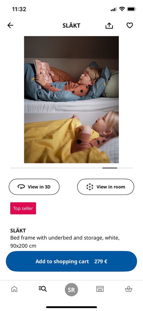 Cama de casal IKEA em ótimo estado