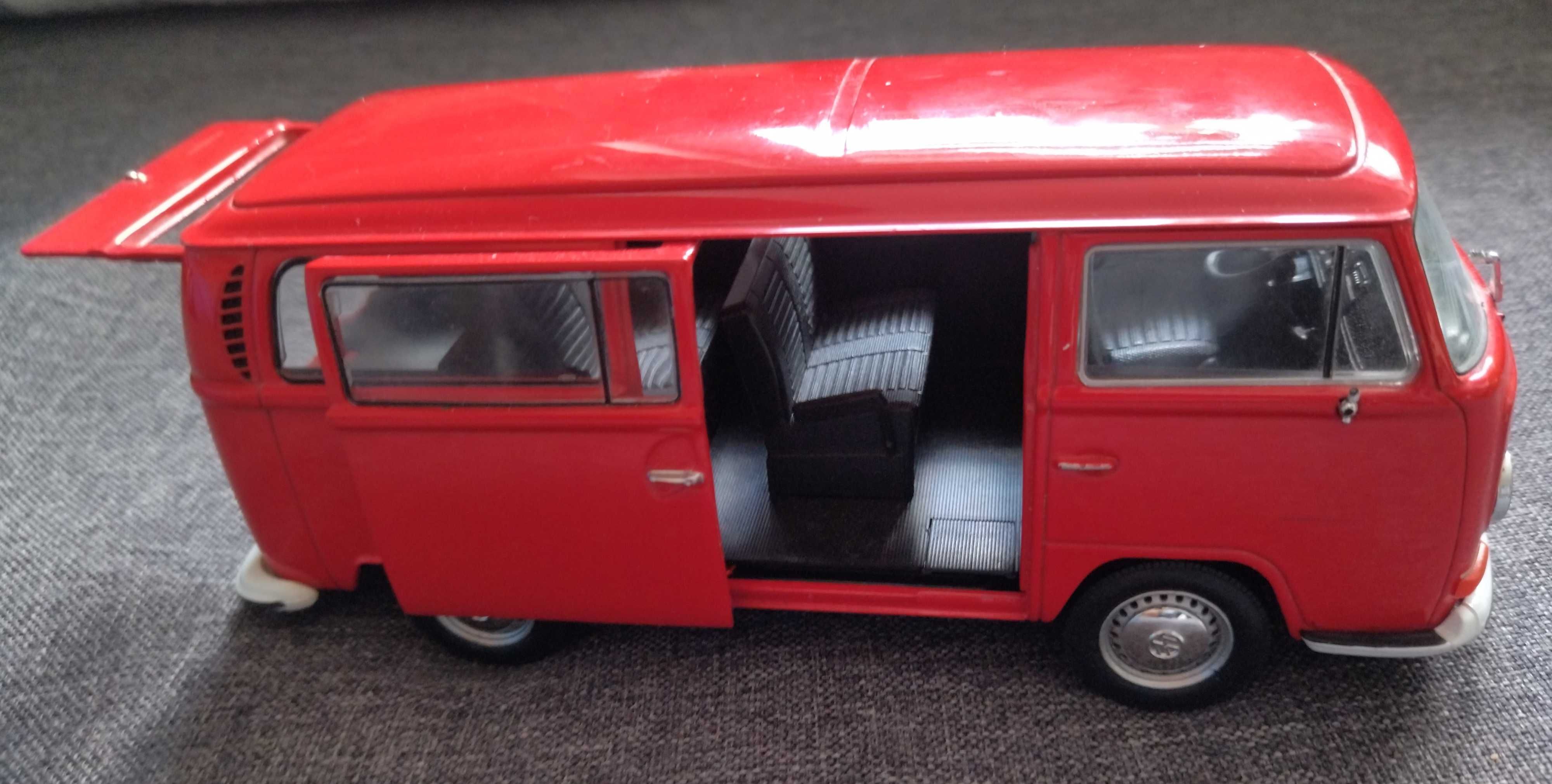 Volkswagen typ 2 bus 1972 auto kolekcjonerskie czerwony