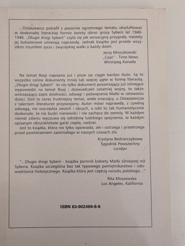 Długie drogi Syberii K. Ostaszewicz