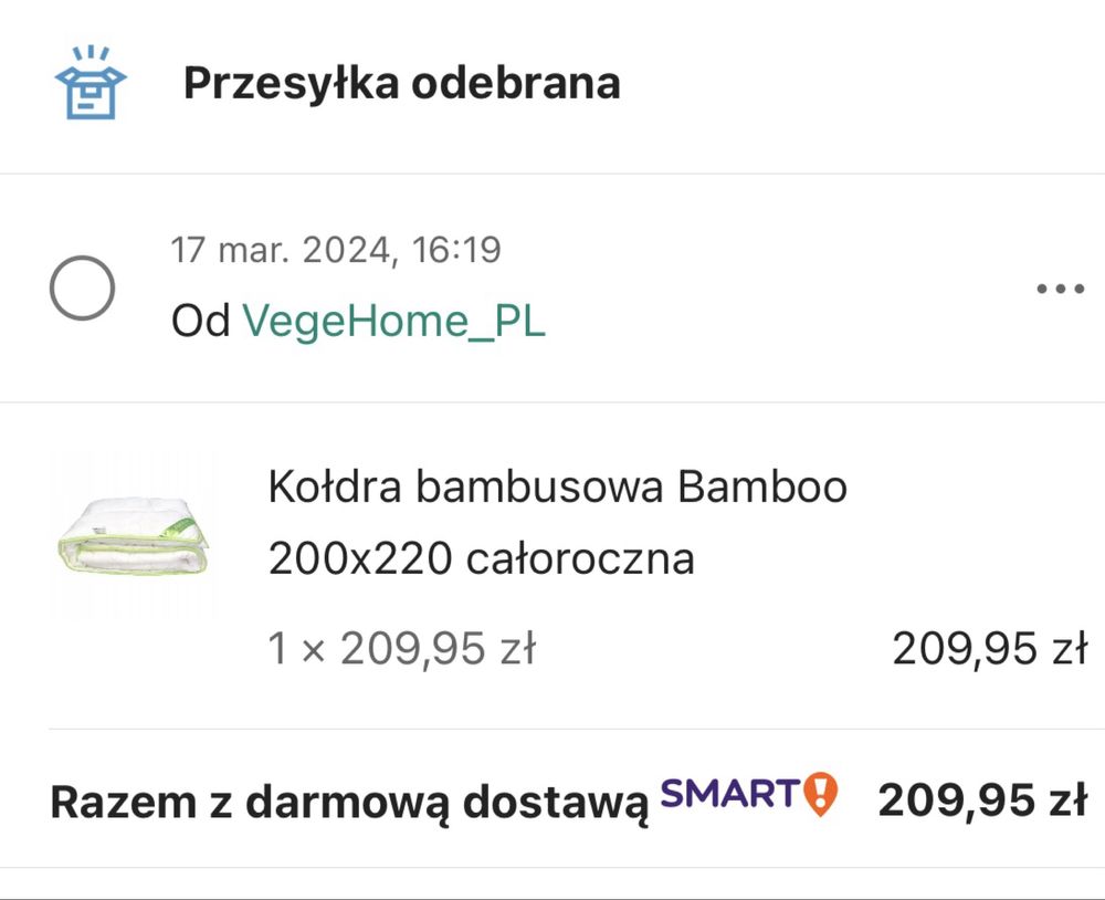 Kołdra bambusowa całoroczna Poldaun 200x220