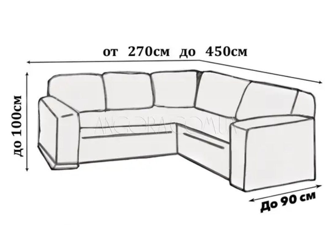 Чохол хутряний на кутовий диван м'який щільний плюшевий овечка Venera