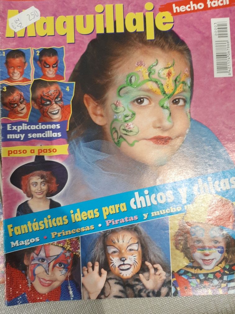 2 revistas: maquilhagem carnaval e adornos de ventana