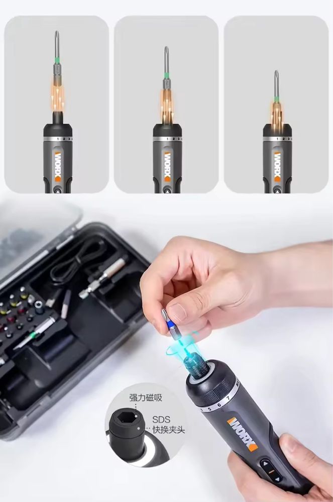 Викрутка WORX WX242 акумуляторна з набором бит