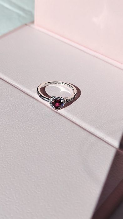 PANDORA 'Elevated Red Heart Ring'