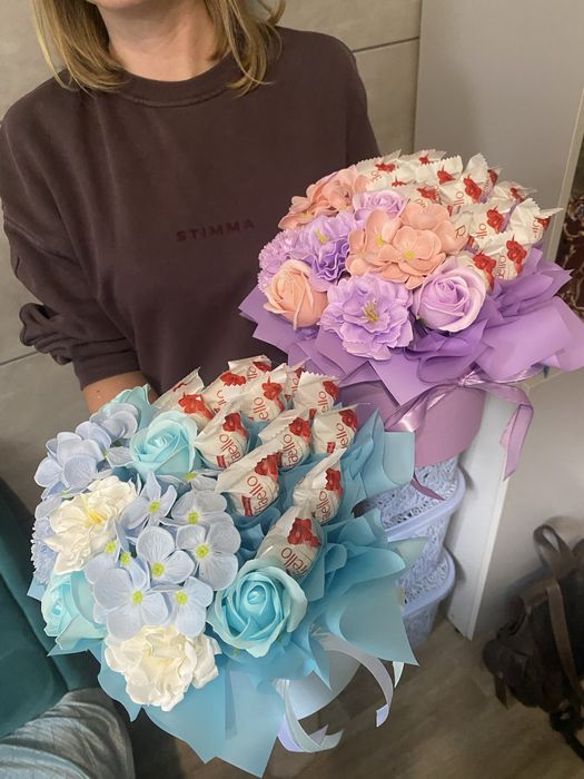 Серце з шоколаду Подарунок дівчині асортимент букет