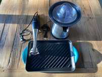 Grelha Lê Creuset + Espremedor + Mixer