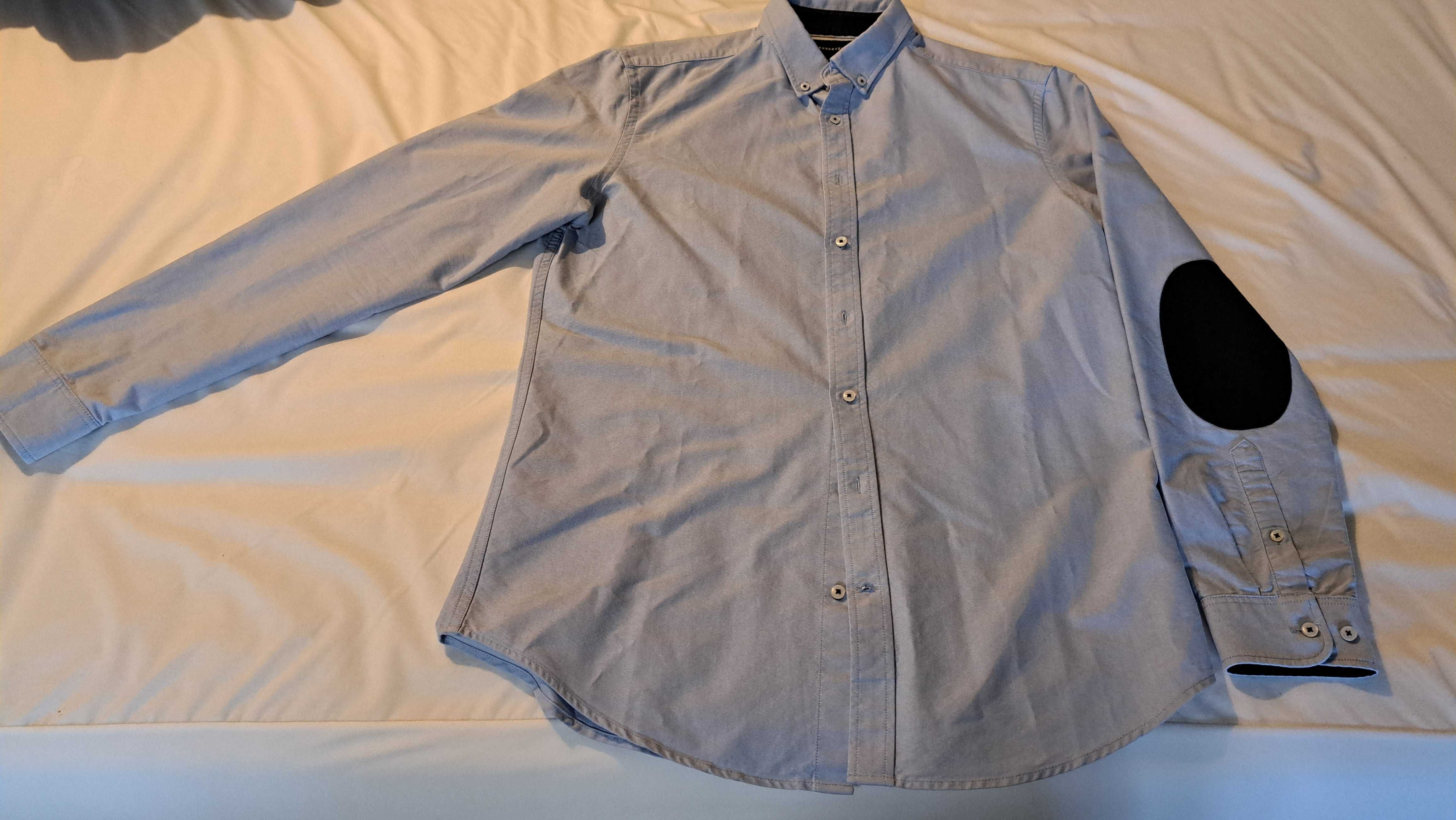 Koszula męska z długim rękawem i łatą na łokciu, rozmiar L Reserved