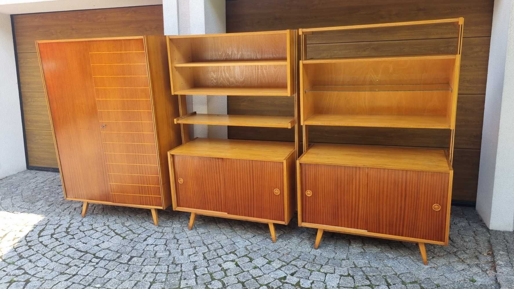Regał modułowy Mid Century Design Lata 60 PRL Czechosłowacja Jirak