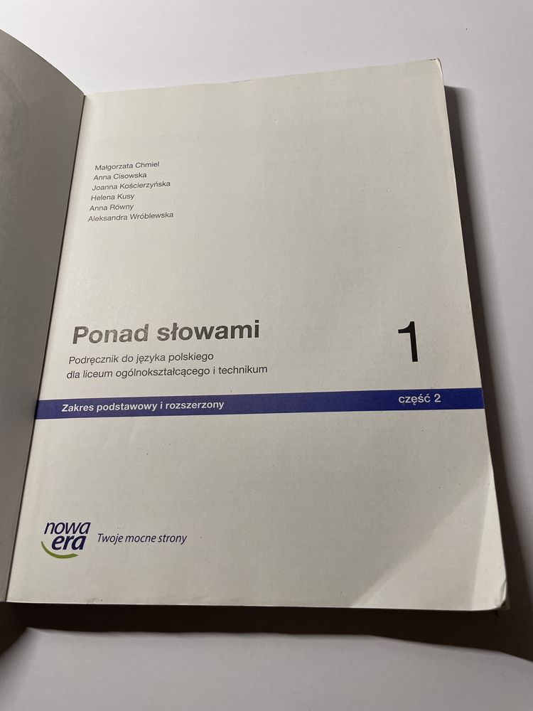 Podręcznik do języka polskiego Ponad Słowami 1 część 2