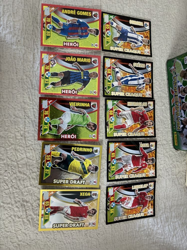 55 Cartas Adrenalyn 2016/2017 Panini + Caixa