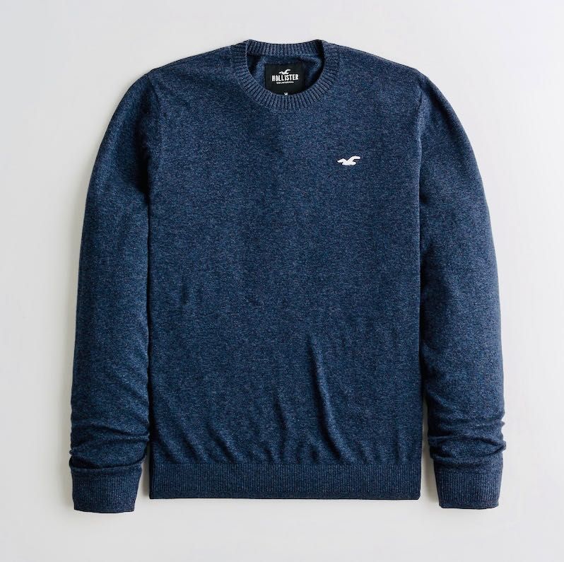 Sweterek lekki - cienki Hollister Co size L Lightweight Crewneck