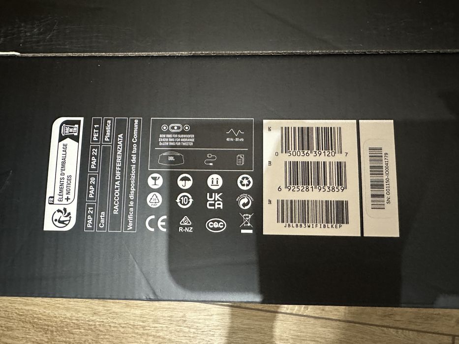 JBL BOOMBOX 3 Wi-Fi Głośnik Przenośny Czarny