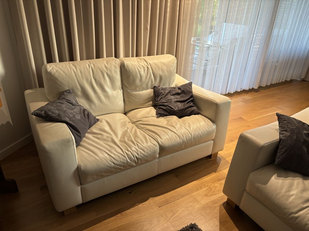 Skórzany komplet wypoczynkowy sofa 3 + 2