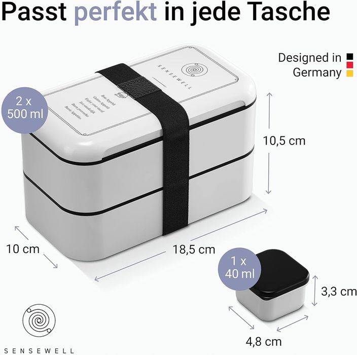 Lunch Box Pojemnik Na Lunch Jedzenie Sensewell 2x 500ml