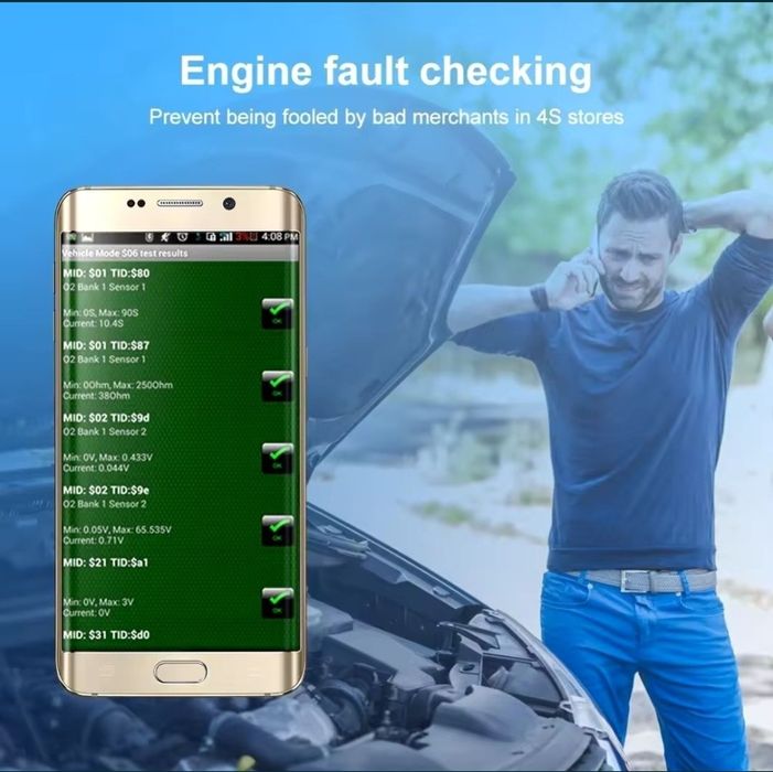 Teste circuito  auto multifunções e scanner OBD 2 com CD de progamas