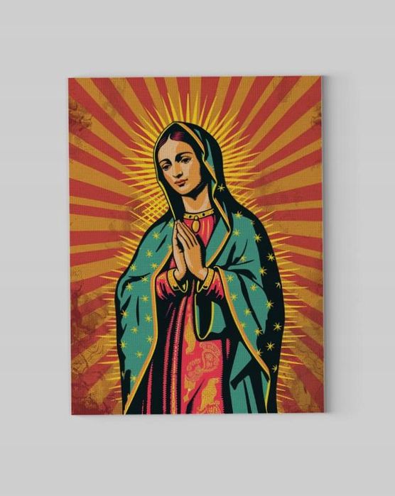 Obraz na płótnie Ikona Matki Boskiej Maryi 45x60 cm do wnętrz