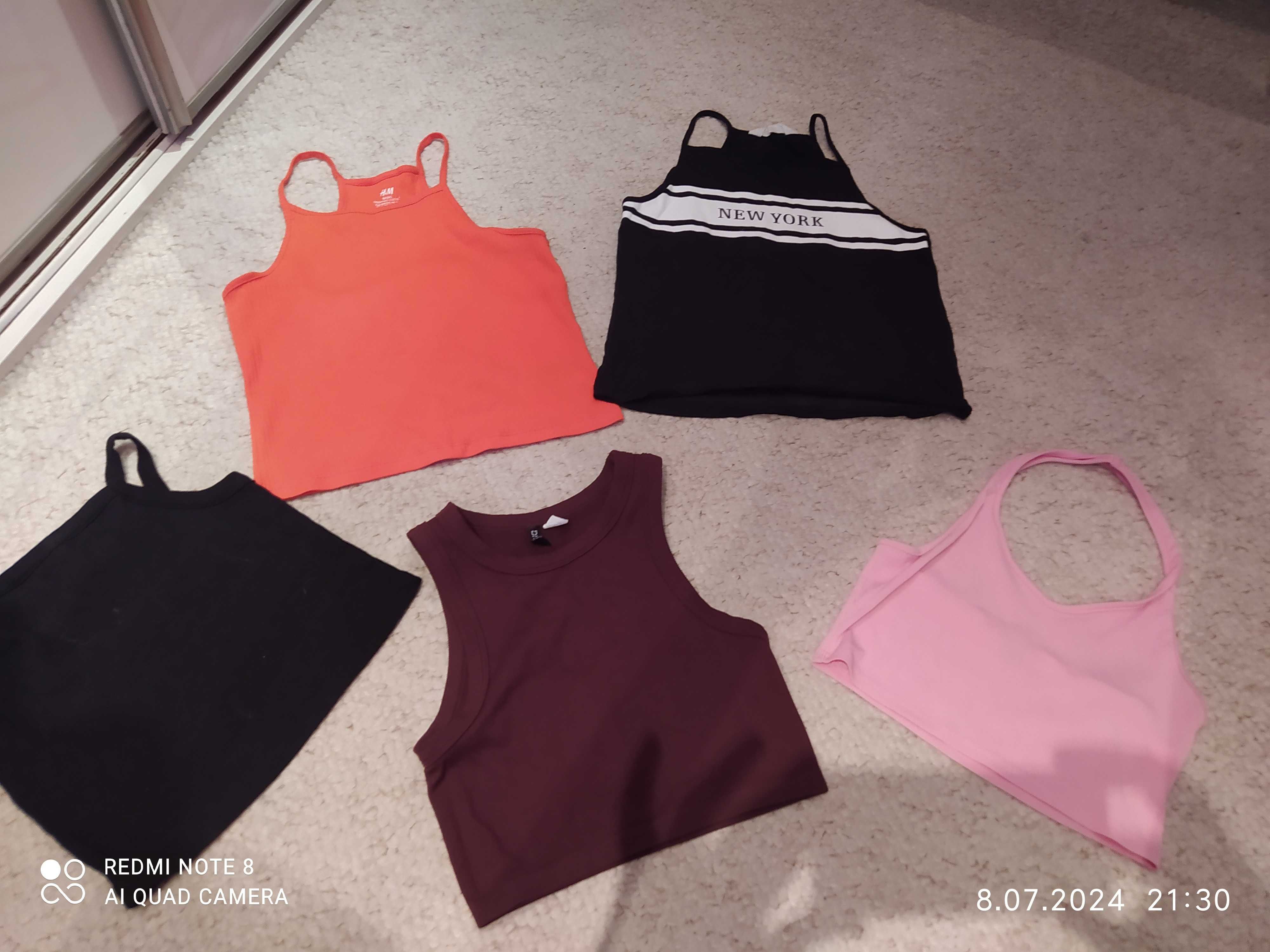 bezrękawnik 5 sztuk H&M Sinsay New Yorker Shein S M bokserka