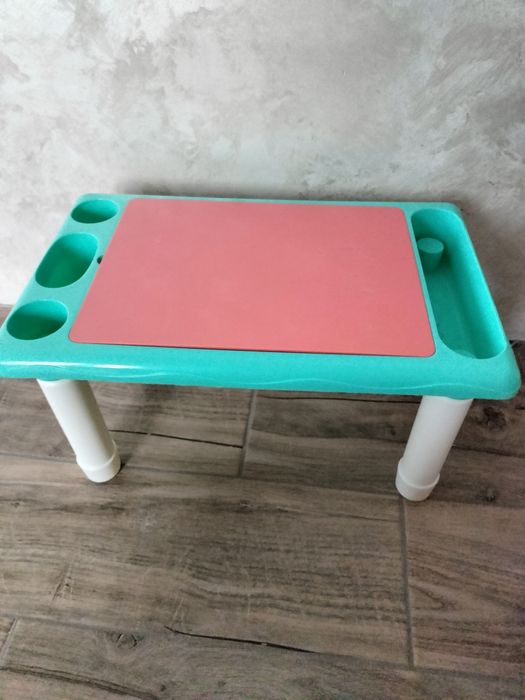 Стол, столик 2 в 1 ігровий лего lego, з конструктором для гри