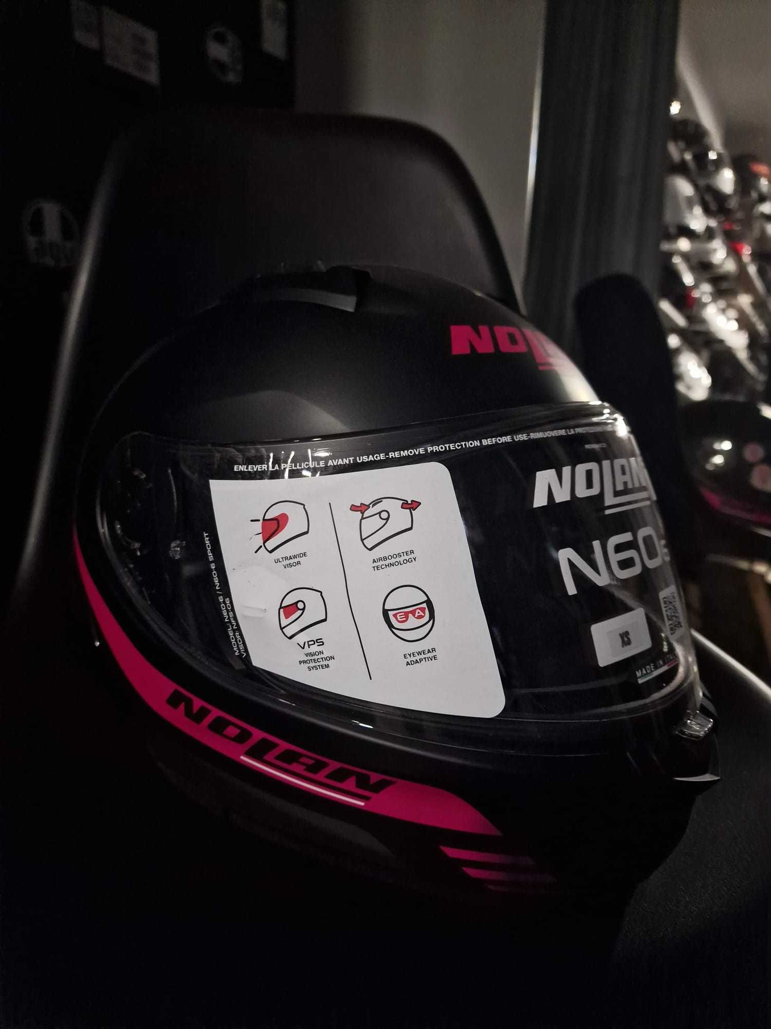 KASK NOLAN N60-6 SPORT Outset Matt Black Fuchsia 'XS 'S GRATISY!